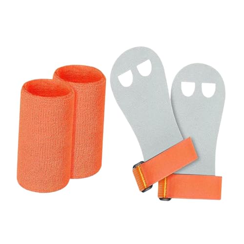 Colaxi Kids Gymnastic Hand Grips Gloves Wrist Support Gymnastics Gear Lightweight for Youth Workout Sports Accessories Multipurpose, Orange L