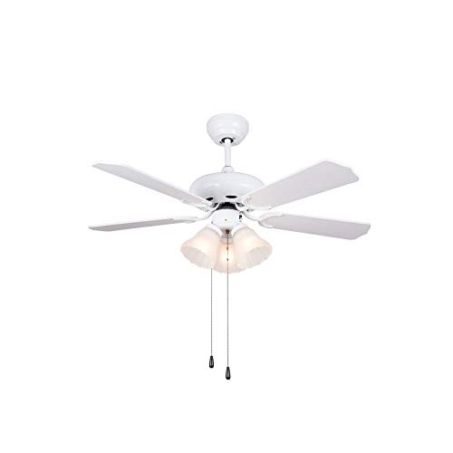 Sulion- Ventilador de Techo con 3 Luces Integradas, 3 Velocidades, Blanco, 65 W | Activación en Cadena, Función Verano/Invierno | Iluminación y Ventilación