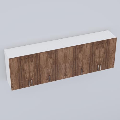 Image of SPECIALITY PANELS 6 Door Modular Wall Mounted Kitchen Cabinet with Adjustable Shelf Space Saving Storage Unit Durable Engineered Wood Cupboard for Kitchen Living Room Utility Organizer Furniture