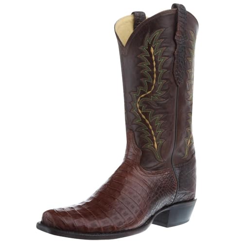 Tony Lama Men's Chasi Exotic Caiman Western Boot Broad Square Toe - Sp1012