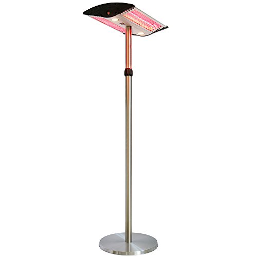 interougehome Parasol Chauffant électrique sur Pied Hauteur réglable Chauffage Type halogène Lampe LED & télécommande - 2000W