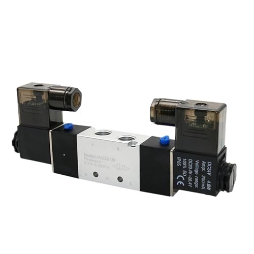 Électrovanne 4V220-08 pour contrôle de vérin double effet air comprimé 1/4