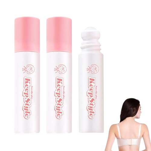 GXGM 3 Pièces Colle,adhésif pour la peau, adhésif invisible pour col bas, liquide antidérapant à appliquer en roll-on, facile à utiliser et à appliquer.