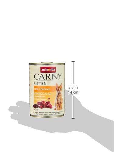 animonda Carny Kitten Katzenfutter, Nassfutter Katzen bis 1 Jahr, 6 x 400 g , Geflügel-Cocktail, 400g (6er Pack)