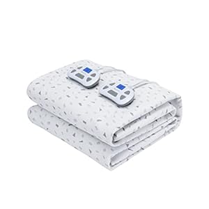 Electric Heated Mattress Pad Queen Size Dual Control Bed Warmer Deep Pocket (Queen Size 60×80″ Dual Controls)