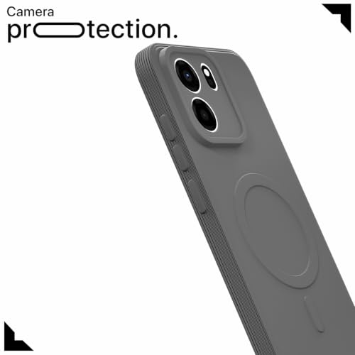 Image of Pikkme Back Cover for OnePlus Nord CE 6 5G Soft Matte Silicone Mag-Safe Design (Mag-Safe Not Support) Camera Protection | Slim Fit Bumper Cover (Grey)