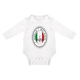 Funny Onesie Bodysuit,Long Sleeve Bodysuit Italia Milano Seal Newborn Baby Boys Girls Jumpsuit (18-24 Months, White))