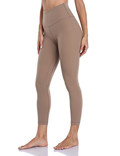 HeyNuts Hawthorn Athletic High Waisted Yoga Leggings for Women, Buttery Soft Workout Pants Compression 7/8 Leggings with Inner Pockets Carbon Dust_25'' S(4/6)