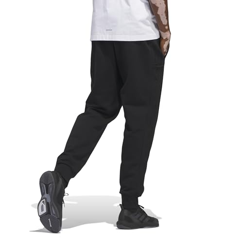 adidas Men's Essentials French Terry Cuffed 3-Stripes Pants4