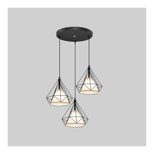Suspension vintage noire 3 lampes pour illuminer la salle à manger