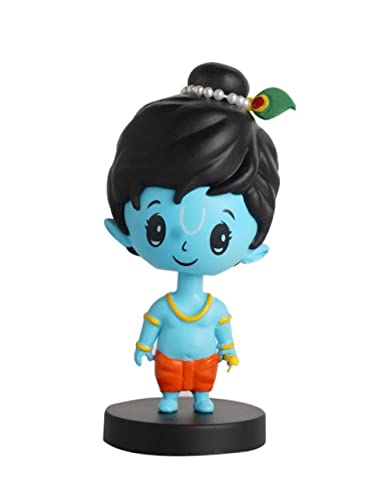 Image of AUGEN Krishna God Action Figure Limited Edition Bobblehead for Car Dashboard, Office Desk & Study Table (Pack of 1)