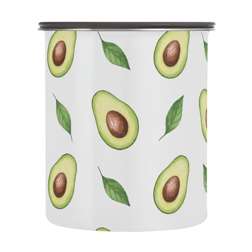 Contenedor Hermético de Café Acero Inoxidable Blanco 900ml