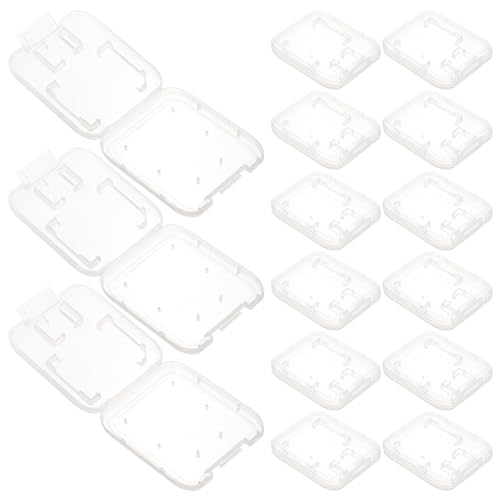 HONMEET 24Pcs Transparent and Memory Card Storage Case Organizer Lightweight and Portable Memory Card Holder for and of Digital Camera Cards