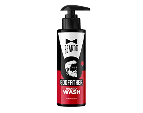 Beardo Godfather Beard Wash Shampoo for Men (3.33 oz) | Fights Dandruff and Hair loss | Refreshing Fragrance | Active cleansing | Purifies and cleanses skin and beard | Protection from Sun and Dirt |