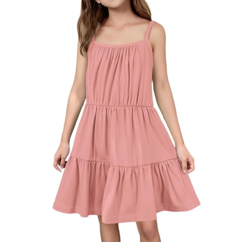 Elegant Spaghetti Träger Sommerkleid Mädchen Baumwolle Kleid...