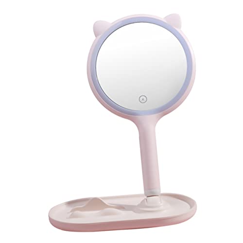 Miroir de maquillage LED tactile et rechargeable USB pour table - 2