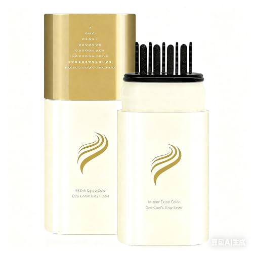 2 Piezas 2 en 1 bastón de coloración instantánea – peine de coloración, resistente al agua y al sudor, cubre cabello gris, marrón oscuro