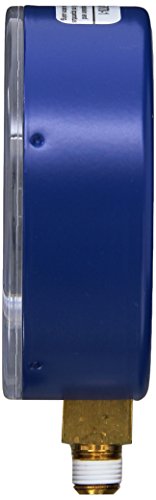 Yellow Jacket 49138 3-1/8" Blue Compound, 30", 0-350 psi, R-22/404A/410A Gauge Degrees F