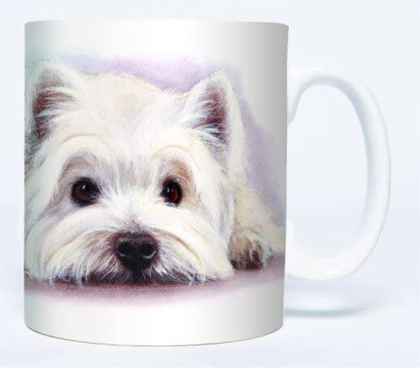 Watercolour Westie, Birthday, Christmas, Dog Lover, Dog Gift, Animal Gift, Gift for Him, Her, Coffee Tea Mug Unique 11oz White Ceramic Mug.