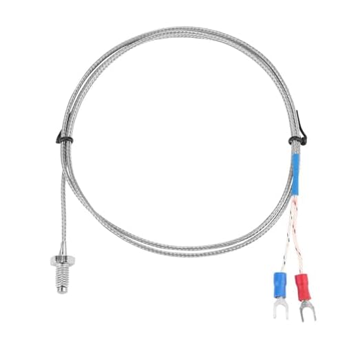 K-typ termoelement, M6 skruv fin tråd 0-400 ℃ K-typ termoelement sensor K typ termoelement trådbyte