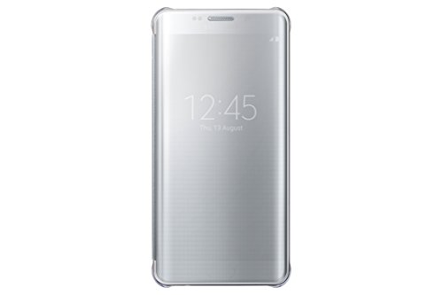 Samsung Galaxy S6 Edge Plus Case S-View Clear Flip Cover - Silver