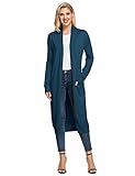 GRACE KARIN Long Sleeve Dusters for Women Crochet Cardigan Sweaters for Ladies Denim L
