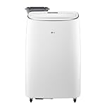 LG 10,000 BTUS SAC Dual Inverter Smart Wi-Fi Portable Air Conditioner, Ultra Quiet Performance 3-in-1 AC, LED Display, Auto Evaporation, 24-Hr Timer & Auto Restart, Cools Rooms up to 450 Sq. Ft, White