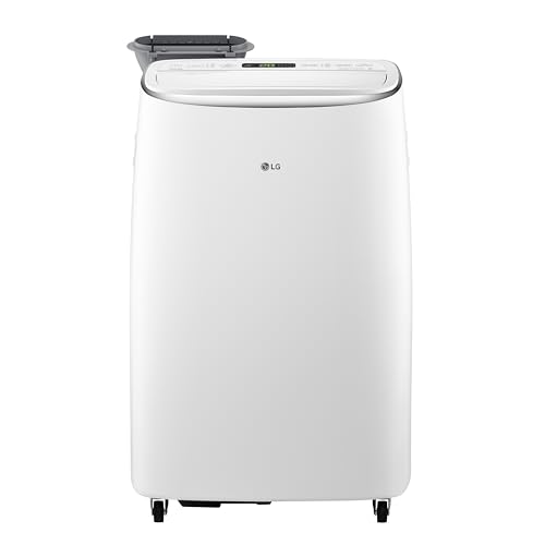 LG 10,000 BTUS SAC Dual Inverter Smart Wi-Fi Portable Air Conditioner, Ultra Quiet Performance 3-in-1 AC, LED Display, Auto Evaporation, 24-Hr Timer & Auto Restart, Cools Rooms up to 450 Sq. Ft, White