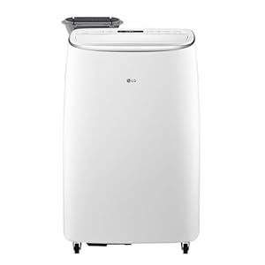 LG 10,000 BTUS SAC Dual Inverter Smart Wi-Fi Portable Air Conditioner, Ultra Quiet Performance 3-in-1 AC, LED Display, Auto Evaporation, 24-Hr Timer & Auto Restart, Cools Rooms up to 450 Sq. Ft, White