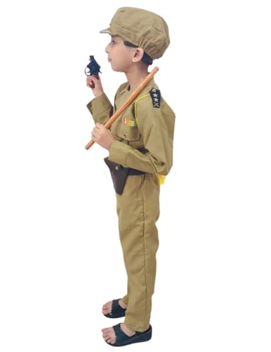 Image of BookMyCostume Kids 6-Pcs Forces & Community Helper Costume Collection - Army, Military, Navy, Police & Soldier Outfits - Fancy Dress for Patriotic Events, School Annual Day, Role-Play & Competitions
