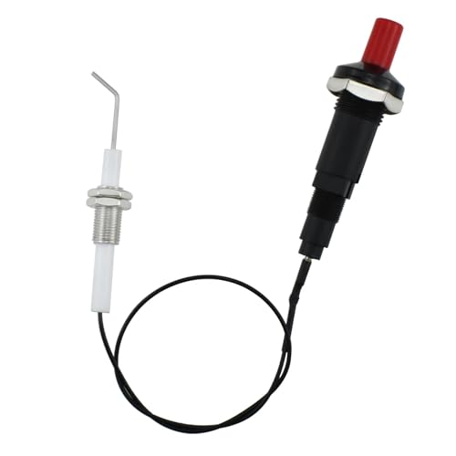 Aifeier ET Piezo Spark Igniter, Gas Grill Stovetop Igniter Kit Push Button Ceramic Piezo Igniter with Threaded Ignition Bend Pin for Gas Fireplace, Oven, Heater, Kitchen Igniter (1 Pack)