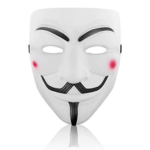 Hacker Mask for Costume Adult - V for Vendetta Anonymous Guy Masks for Halloween