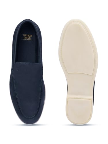 Image of Thomas Crick Men's Casual Summer Loafers - Premium Leather | Anti-Skid Sole | All-Day Comfort