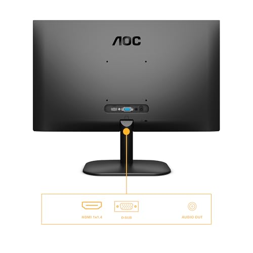AOC 22B2H - 22 inch FHD Monitor, 75Hz, VA, 7ms Frameless design, Tilt, lowBlue Mode, Flicker Free (1920 x 1080 @ 75Hz, HDMI/VGA) - Image 5