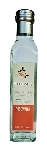 Oflorale Rose Water 8.45 fl oz, 100% Pure, Food Grade