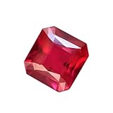 Gemsgrowth Rubí rojo sangriento natural de 8 x 8 mm, piedra preciosa suelta certificada para boda