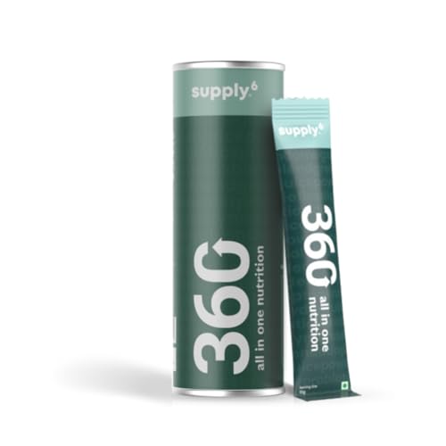 Supply6 360 Ultimate Health Powder for Women & Men | Daily Supplement with 63+Vitamins, Minerals, Probiotics, and Superfoods | Daily Greens | Gut Health supplements, Energy, Immunity (3 Servings, Taster Pack)