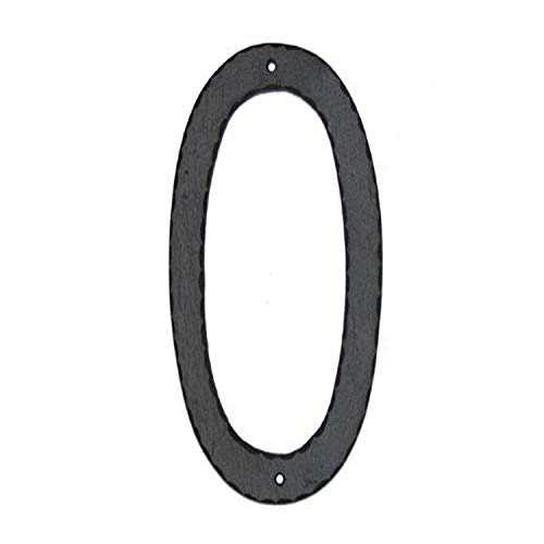 Montague Metal Products Textured Font Individual House Number, 0, 10-Inch