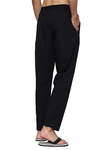 Image of PB & J Stretch Cotton Fit Regular Pyjamas for men | Premium Cotton Lower | Pajama Lounge Pants for Men With Black Elasticated Waist