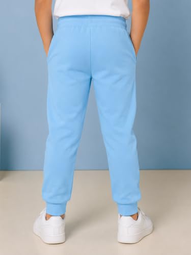 Image of KiddoPanti 100% Cotton Track Pants for Boys & Girls | Soft Single Jersey Fabric | Elastic Waist with Drawcord | Full Length with Rib Hem & Pockets | Joggers and Lowers for Kids