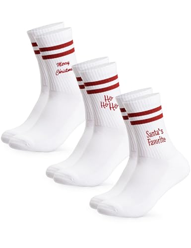 Occulto Damen & Herren Weihnachts Tennissocken 3er Pack (Modell:...