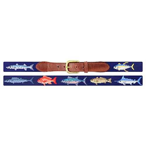 Smathers & Branson Gulf Coast Fish Needlepoint Belt2