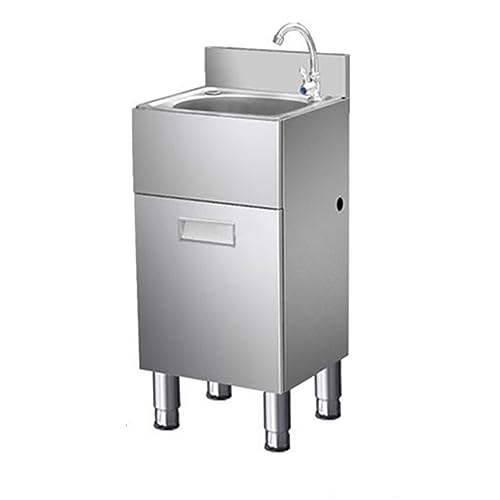 YNIYUJKL Fregadero De Cocina Independiente De Acero Inoxidable con Mueble, Fregaderos Utilitarios, Fregadero Exterior De Un Solo Seno, con Grifo, para Baño Y Lavadero.