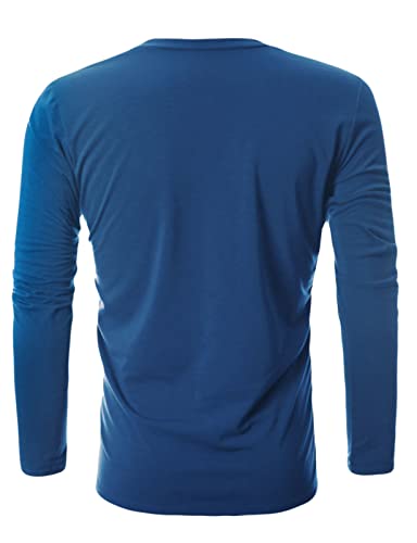 GIVON Men’s Slim Fit Fleece V-Neck Long Sleeve T-Shirt – Lightweight Thermal Base Layer – Stretchy Soft Casual Tee Top3