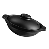 Gatuida 1.3 L Cazuela de Cerámica para Estofado y Cocina Doméstica, Resistente al Calor, No Se Agrieta, Adecuado para Sopas, Arroces y Guisos en Horno o Estufa