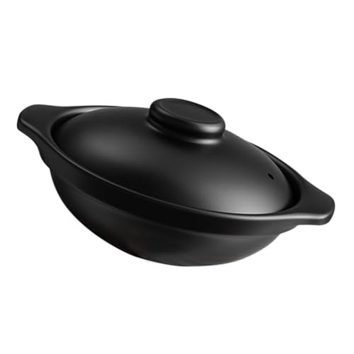 Gatuida Cacerola De Cerámica Multifuncional 1.3l Para 2-3 Personas Olla Resistente Alta Temperatura, Olla De Cocina Doméstica Para Guisos y Sopas Uso Diario Diseño Compacto