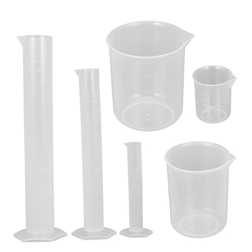 LOLIPPYY 3 Pcs製計量カップ点 プラスチック製メスシリンダー点 耐高温 電子レンジ対応 目盛り付き家用液体測定器具