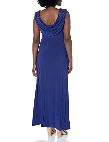 Image of Alex Evenings Women's Long Cowl Back Mother of The Bride Dress, Formal Event, Wedding Guest Gown (Petite and Regular Sizes)