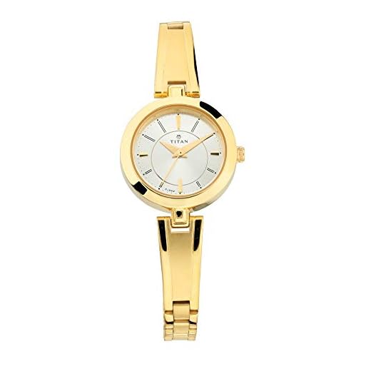 Titan Quartz Analog Silver Dial Metal Strap Watch for Women-NN2598YM02