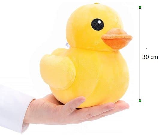Image of Soft Stuffed and Spongy Plush Yellow Plush Soft Toys Plush Soft Toys Duck for Girls Kids for Girls Kids Cartoon Characters 30cm